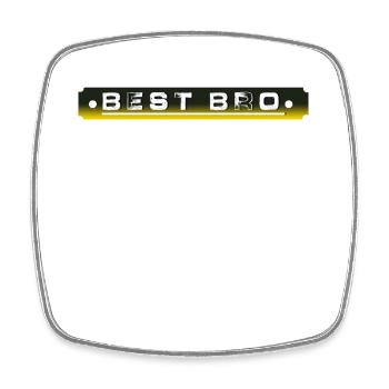 Best bro - Viereckiger Kühlschrankmagnet - Weiß - Vorne