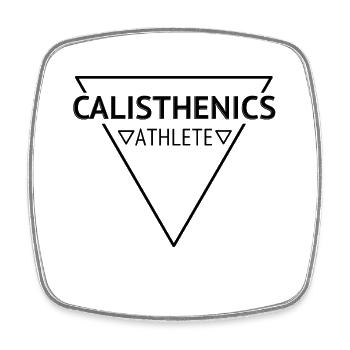 Calisthenics Lettering with Arrow Icons - Square fridge magnet - white - Front