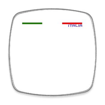ITALIEN-FLAGGE - Viereckiger Kühlschrankmagnet - Weiß - Vorne