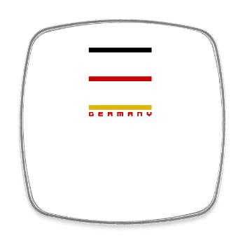 DRAPEAU GERMANY - Magnet carré - blanc - Devant
