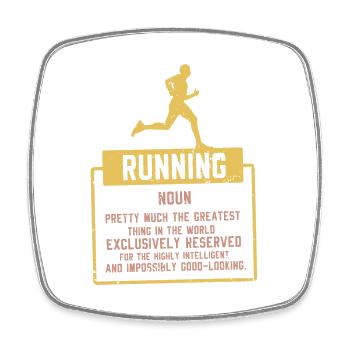 Running Definition Sport Fitness Cadeau - Magnet carré - blanc - Devant