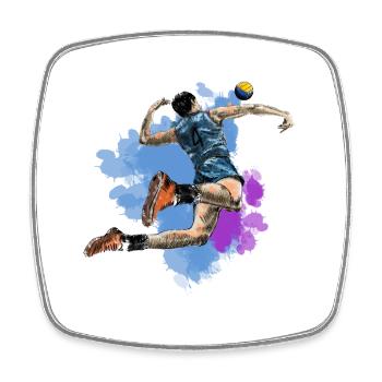 volleyball - Square fridge magnet - white - Front
