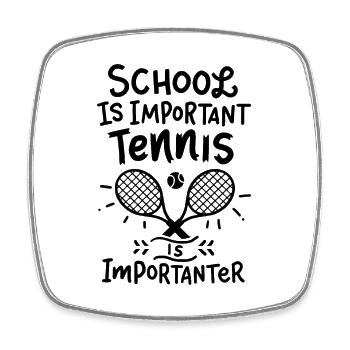 Tennis tennis player gift - Square fridge magnet - white - Front