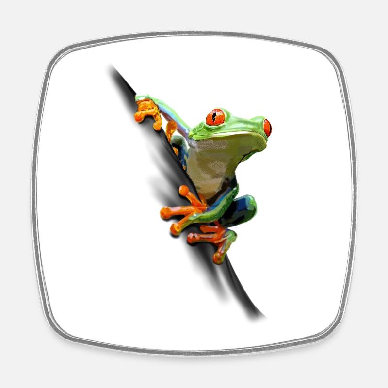 Grenouille - Magnet carré - blanc