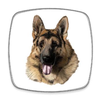 German shepherd - Square fridge magnet - white - Front