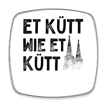 Köln Et Kütt Wie Et Kütt Kölner Grundgesetz Kölsch - Magnet carré - blanc - Devant