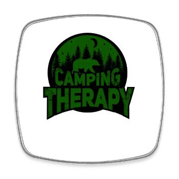 Camper Camping Wald Nacht Therapie Geschenk - Viereckiger Kühlschrankmagnet - Weiß - Vorne