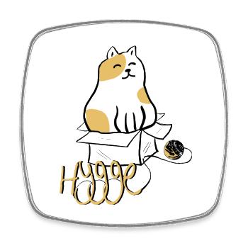 Hygge - Viereckiger Kühlschrankmagnet - Weiß - Vorne