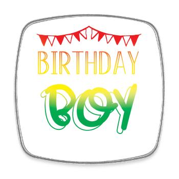 Joyeux anniversaire - Magnet carré - blanc - Devant