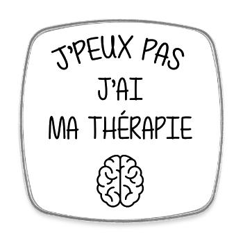Psychologe / Psychiater / Psychoanalytiker / Job - Viereckiger Kühlschrankmagnet - Weiß - Vorne