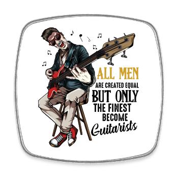 All Men Rock Bass Hero - Viereckiger Kühlschrankmagnet - Weiß - Vorne