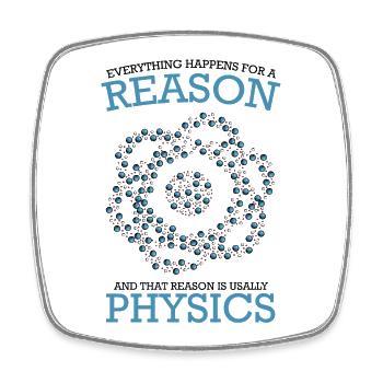 Reason Physics Spirale - Viereckiger Kühlschrankmagnet - Weiß - Vorne