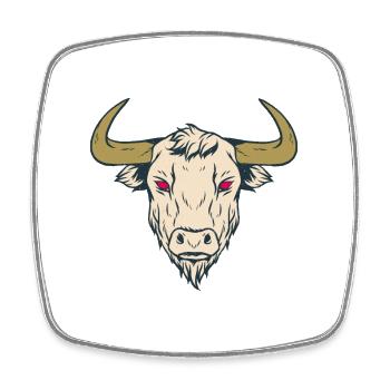 Taurus Red Eyes Devil - Square fridge magnet - white - Front