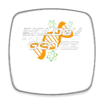 Biologie Genetik Logo Druck - Viereckiger Kühlschrankmagnet - Weiß - Vorne