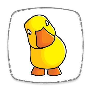 Duckling Quietscheentchen - Design - Square fridge magnet - white - Front