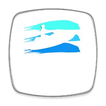 Jet Ski Driver Color Splash - Square fridge magnet - white - Front