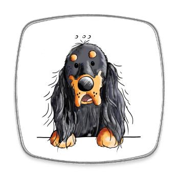 Cute Gordon Setter - Dog - Dogs - Gift - Square fridge magnet - white - Front