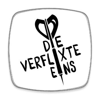dart sport humor - Viereckiger Kühlschrankmagnet - Weiß - Vorne