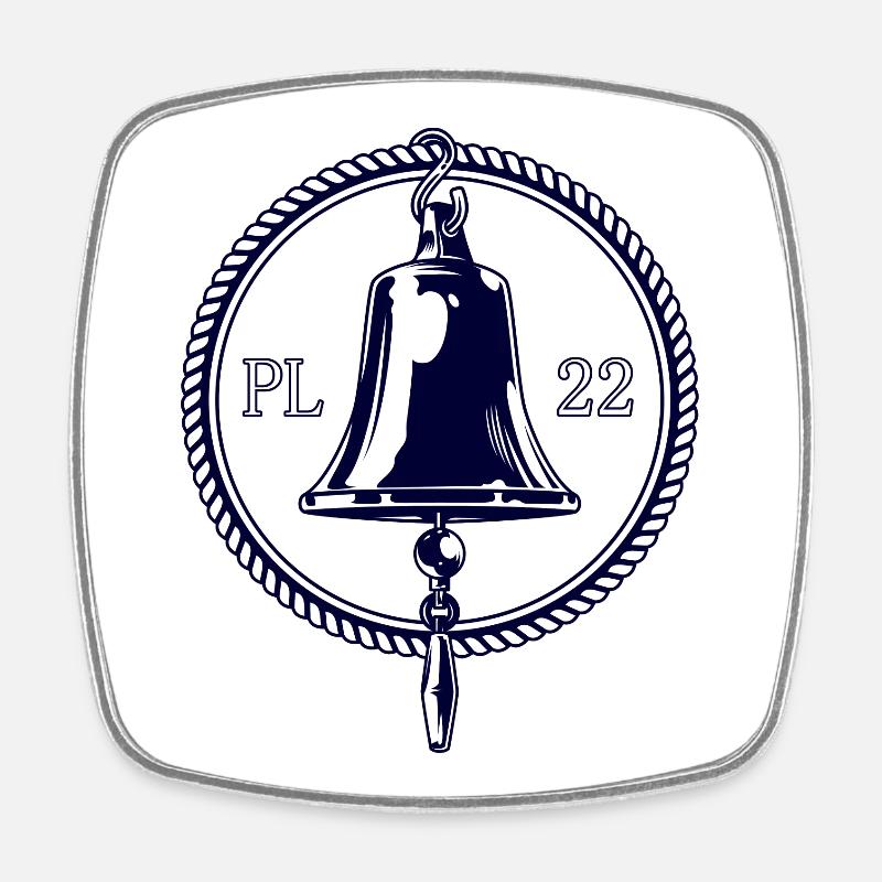 PL 22 Bell Marine - Square fridge magnet - white