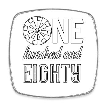 Darts darts - Square fridge magnet - white - Front