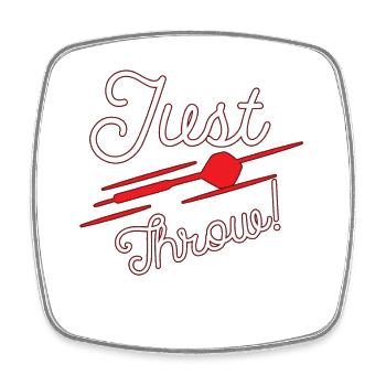 Darts darts - Square fridge magnet - white - Front