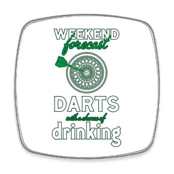 Darts darts - Square fridge magnet - white - Front