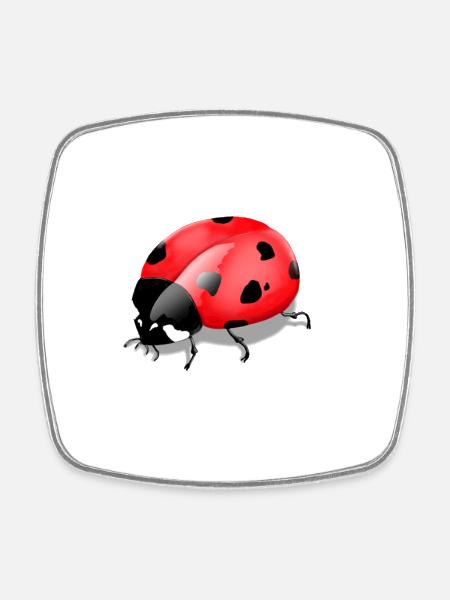 Insect Print - Square fridge magnet - white