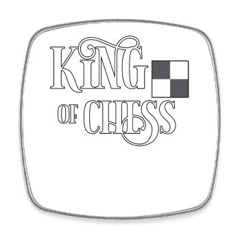 Chess Chess King - Square fridge magnet - white - Front