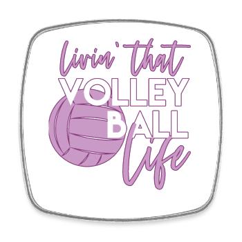 Volleyball - Viereckiger Kühlschrankmagnet - Weiß - Vorne