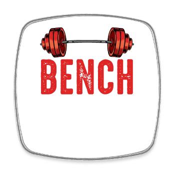 Bench Press Rage Motivator - Square fridge magnet - white - Front