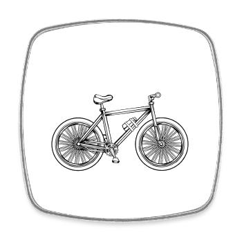 Sprocket Freedom – Bicycle Art - Square fridge magnet - white - Front