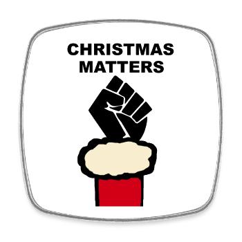 Christmas Matters - Funny Xmas - Square fridge magnet - white - Front