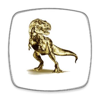 T-Rex Dinosaur Illustration - Viereckiger Kühlschrankmagnet - Weiß - Vorne