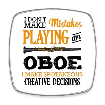 Mistakes Playing I Make Spontaneous - Viereckiger Kühlschrankmagnet - Weiß - Vorne