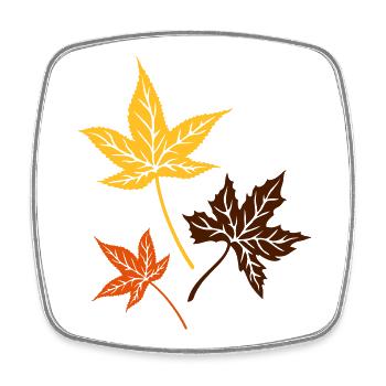 Leaves from the maple, Indian summer, Canada. - Square fridge magnet - white - Front