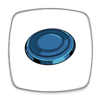 Frisbee Spruch I’m Sexy and I Throw It - Square fridge magnet - white - Front