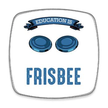 Ultimate Frisbee Ist Wichtiger Als Bildung - Viereckiger Kühlschrankmagnet - Weiß - Vorne