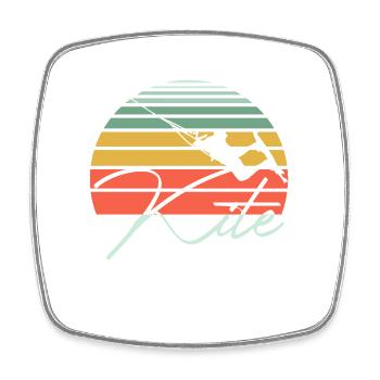 Kitesurf kite surfers - Square fridge magnet - white - Front