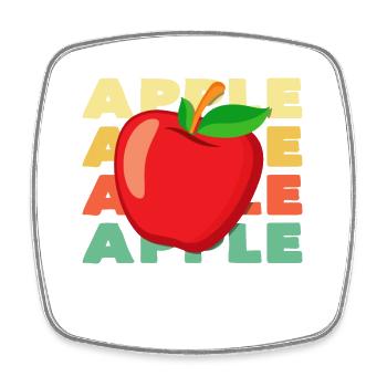 Pop Art Apple Illustration - Square fridge magnet - white - Front