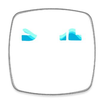Sailboat silhouette by the sea - Square fridge magnet - white - Front