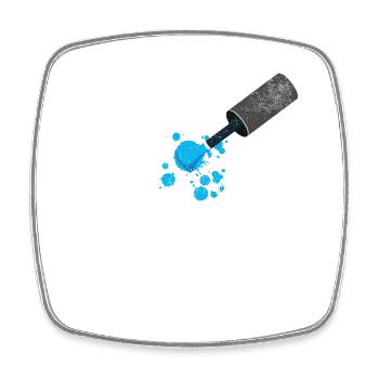 Parfait : Explosion de couleur - Magnet carré - blanc - Devant