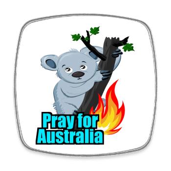 Australien - bete für Australien - Viereckiger Kühlschrankmagnet - Weiß - Vorne