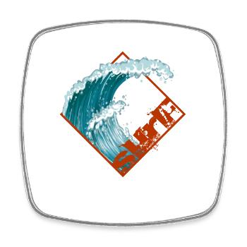 Surfeurs surfeurs surfeurs - Magnet carré - blanc - Devant