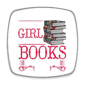 Girl Loves Books – It Was Mine - Square fridge magnet - white - Front