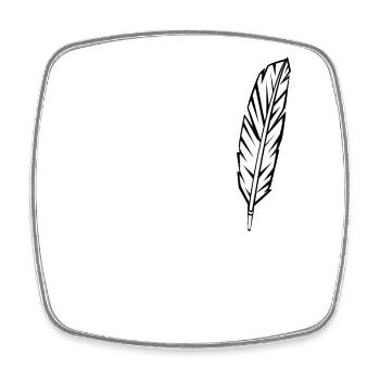 I'm Writer Pen Quote - Square fridge magnet - white - Front