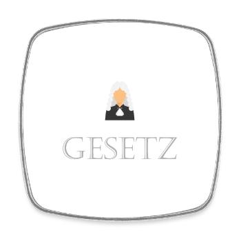 Mein Wille ist Gesetz - Viereckiger Kühlschrankmagnet - Weiß - Vorne