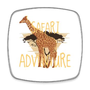 Safari Adventure – Giraffe Savanna Vibes - Viereckiger Kühlschrankmagnet - Weiß - Vorne