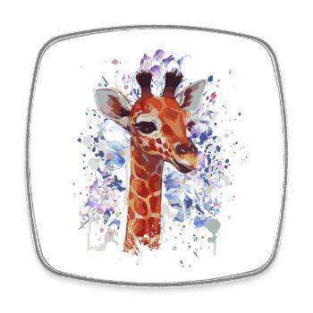 Giraffe - Giraffen Baby - Cooler Giraffe - Viereckiger Kühlschrankmagnet - Weiß - Vorne