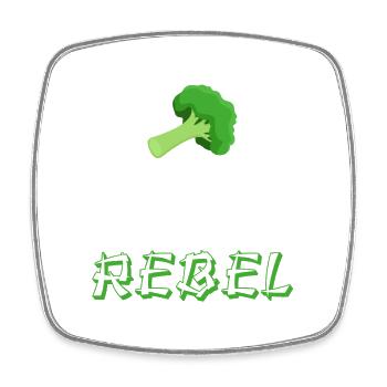 Plant Based Rebel - Square fridge magnet - white - Front
