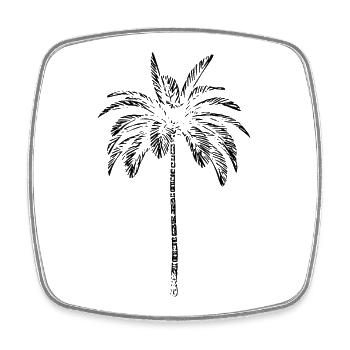 Palme Strand Outfit Beachwear Surfen Aloha Palmen - Viereckiger Kühlschrankmagnet - Weiß - Vorne